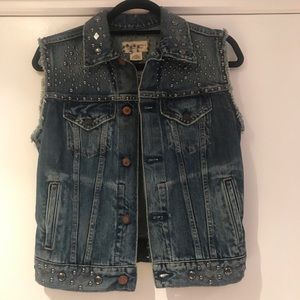 Denim and Supply Studded Denim Vest